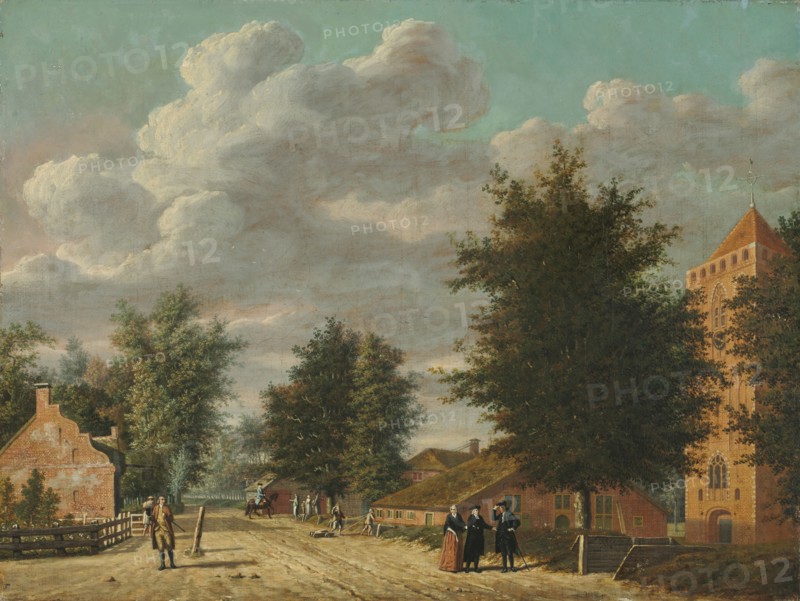 View of the Village of Eemnes, 1778. Jordanus Hoorn (Dutch, 1753-1833). Oil on canvas; framed: 43 x 53.5 x 3 cm (16 15/16 x 21 1/16 x 1 3/16 in.); unframed: 31.5 x 41.7 cm (12 3/8 x 16 7/16 in.).