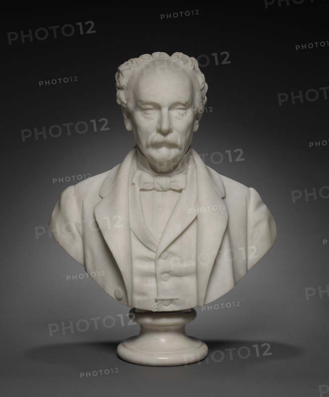 Bust of Hinman B. Hurlbut, c. 1870 - 1883. Giovanni Cintselli (Italian, 1832-1883). Marble; overall: 71.2 cm (28 1/16 in.)