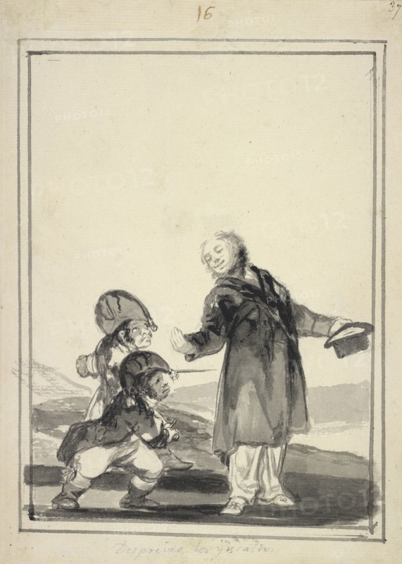 Contemptuous of the Insults; Francisco José de Goya y Lucientes, Francisco de Goya, Spanish, 1746 - 1828, about 1816 - 1820