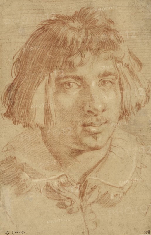 Portrait of a Young Man; Gian Lorenzo Bernini, Italian, 1598 - 1680, 1630; Red and white chalk; 33.2 x 21.9 cm