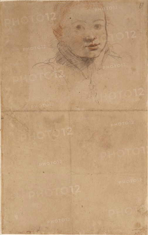 View of Saint Peter's, recto, Study of a Young Man, verso, Federico Zuccaro, Italian, about 1541 - 1609, Italy; 1603; Red
