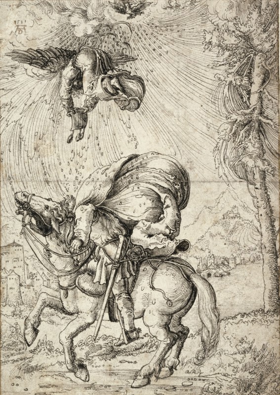 The Conversion of Saint Paul; Wolf Huber, German, 1480,1485 - 1553, 1531; Pen and black ink; 18.3 x 12.9 cm, 7 3,16 x 5 1,16 in