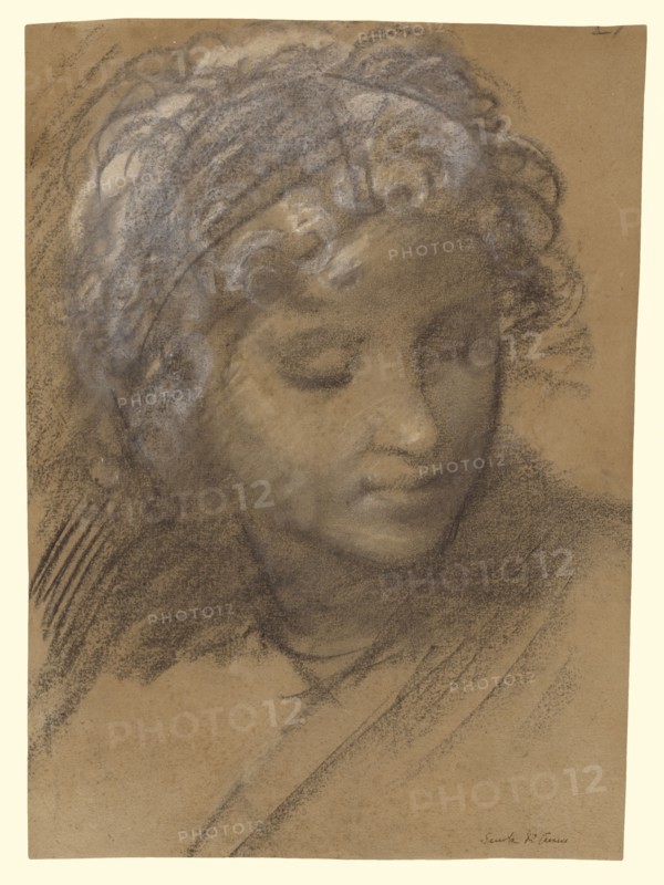 Head of a Female Figure, recto, Female Nude, verso, Giulio Cesare Procaccini, Italian, Bolognese, 1574 - 1625, Italy