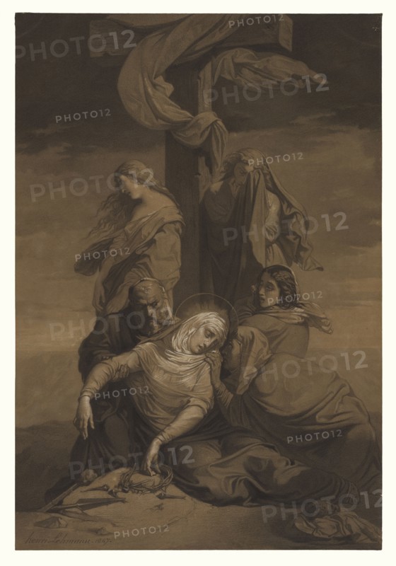 Lamentation at the Foot of the Cross; Henri Lehmann, Karl-Ernest-Rodolphe-Heinrich Salem Lehmann, French, 1814 - 1882, 1847