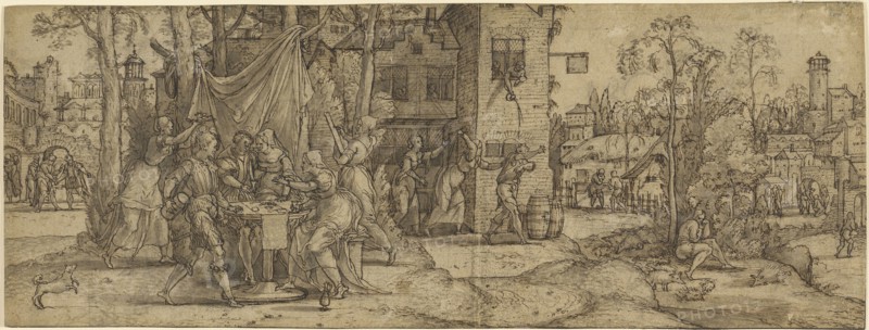 Scenes from the Life of the Prodigal Son; Master of Saint Christopher, Flemish, active first half of 16th century, Netherlands