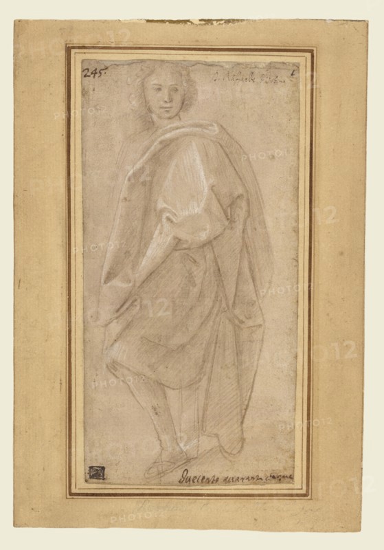 Seated Young Man; Florentine School; Florence, Tuscany, Italy; about 1515; Metalpoint, heightened with white gouache, on light