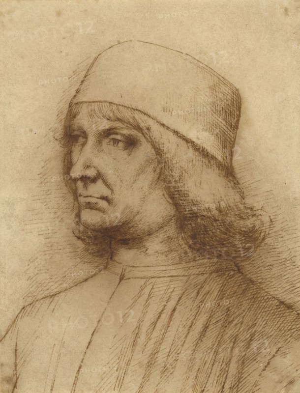 Portrait of a Man; North Italian; about 1490; Pen and brown ink; 21 x 16 cm, 8 1,4 x 6 5,16 in