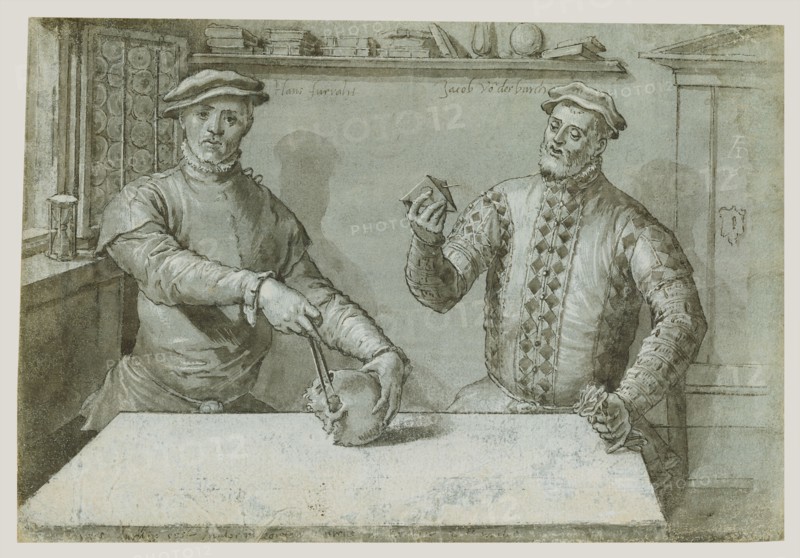 A Double Portrait of Hans Furraht and Jacob von der Burch; Attributed to Ludger Tom Ring the Younger, German, 1522 - 1584