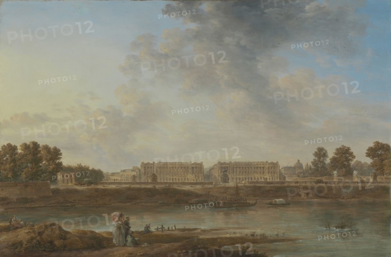 A View of Place Louis XV; Attributed to Alexandre-Jean Noël, French, 1752 - 1834, about 1775 - 1787; Oil on canvas