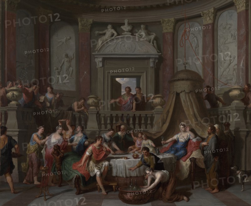 The Banquet of Cleopatra; Gerard Hoet, Dutch, 1648 - 1733, late 17th century - early 18th century; Oil on canvas