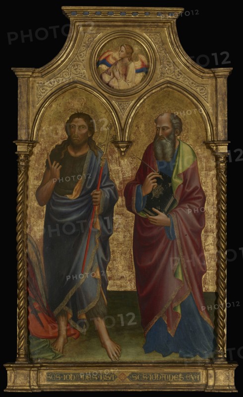 Saints John the Baptist and John the Evangelist; Mariotto di Nardo, Italian, active 1394 - 1424, 1408; Tempera and gold leaf