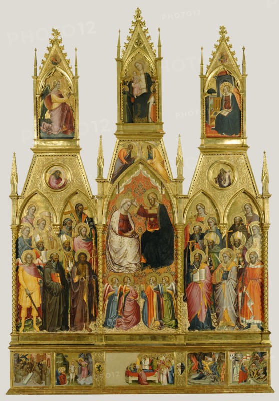 Polyptych with Coronation of the Virgin and Saints; Cenni di Francesco di Ser Cenni, Italian, Florentine, active 1369,1370