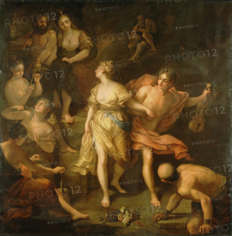 Orpheus and Eurydice; Jean Raoux, French, 1677 - 1734, about 1709; Oil on canvas; 205.7 x 203.2 cm, 81 x 80 in