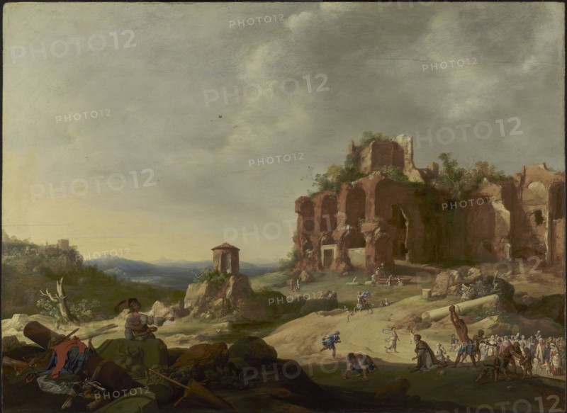 The Stoning of Saint Stephen; Bartholomeus Breenbergh, Dutch, 1598 - 1657, 1632; Oil on panel; 67.5 × 92.1 cm