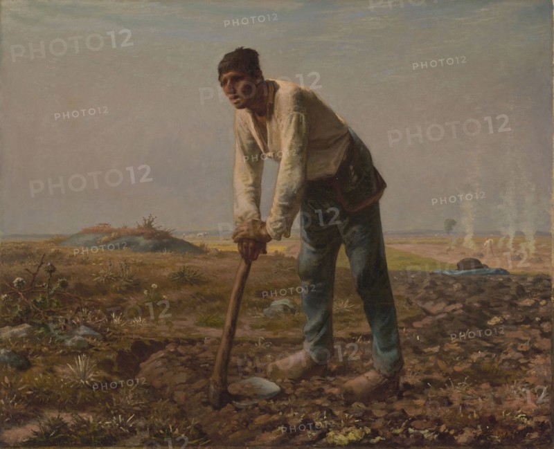 Man with a Hoe; Jean-François Millet, French, 1814 - 1875, 1860 - 1862; Oil on canvas; 81.9 × 100.3 cm, 32 1,4 × 39 1,2 in