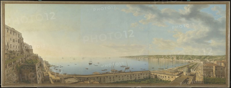 A View of the Bay of Naples, Looking Southwest from the Pizzofalcone towards Capo di Posilippo; Giovanni Battista Lusieri