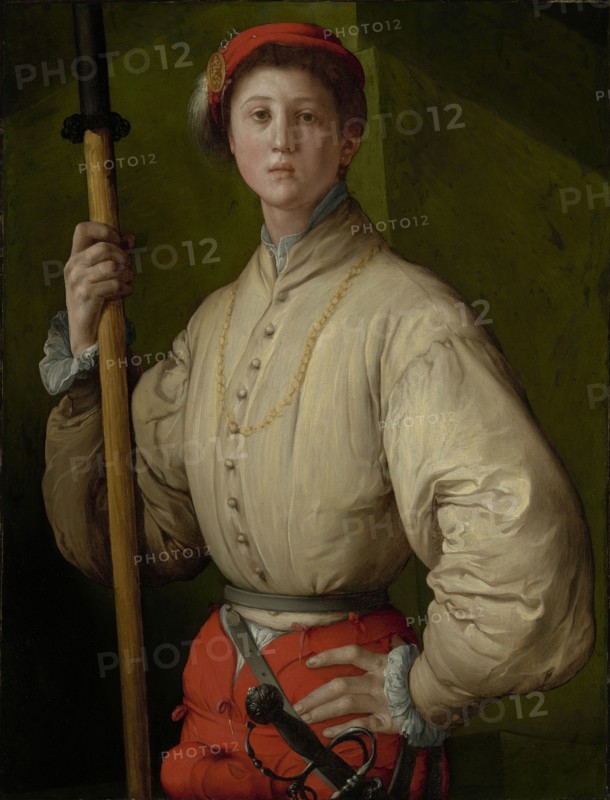 Portrait of a Halberdier, Francesco Guardi?, Pontormo, Jacopo Carucci, Italian, Florentine, 1494 - 1557, Italy; 1528 - 1530