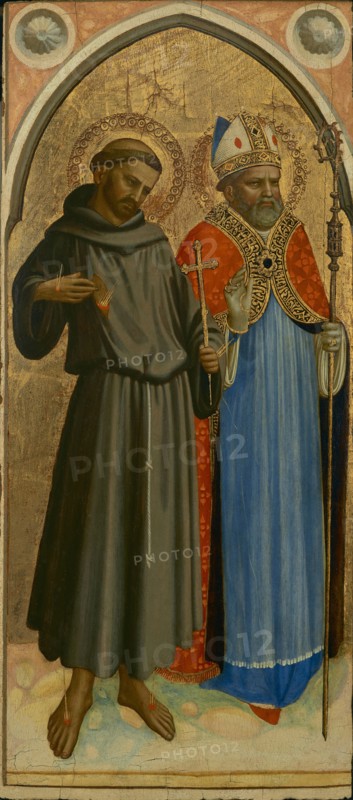 Saint Francis and a Bishop Saint; Fra Angelico, Guido di Pietro, Fra Giovanni da Fiesole, Italian, about 1395,1400 - 1455