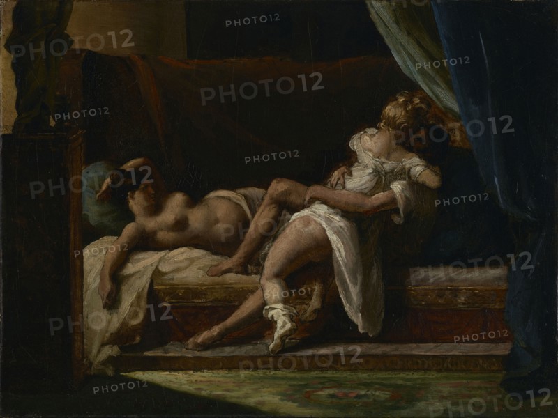 Three Lovers; Théodore Géricault, French, 1791 - 1824, 1817 - 1820; Oil on canvas; 22.5 x 29.8 cm, 8 7,8 x 11 3,4 in