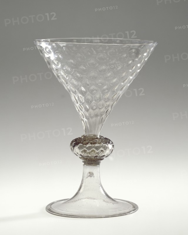 Goblet, Kelchpokal, Façon de Venise, possibly the Glashütte of Sebastian Höchstetter, Austrian, active 1540 - 1569, Hall