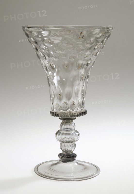 Goblet; Façon de Venise, possibly the Glashütte of Sebastian Höchstetter, Austrian, active 1540 - 1569, Hall, Austria; 1540