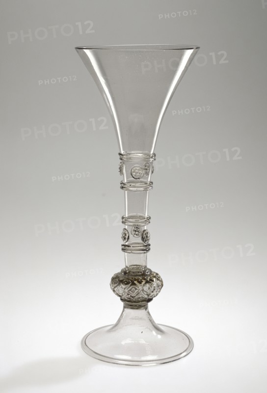 Goblet, Trichterpokal, Façon de Venise, possibly the Glashütte of Sebastian Höchstetter, Austrian, active 1540 - 1569, Hall