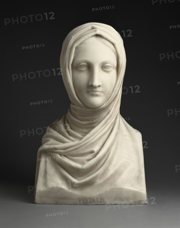 Herm of a Vestal Virgin; Antonio Canova, Italian, 1757 - 1822, Italy; 1821 - 1822; Marble; 49.8 x 31.9 x 24.1 cm