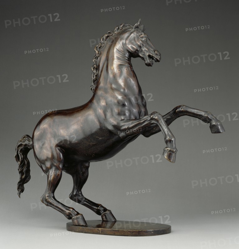 Rearing Horse; Adriaen de Vries, Dutch, about 1556 - 1626, Netherlands; 1605 - 1610; Bronze; 49.5 x 54.6 x 17.8 cm