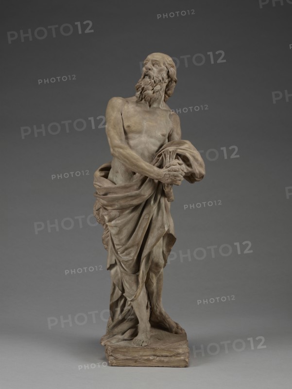 Saint Bartholomew; possibly Belgian; 18th century; Terracotta; 57.2 × 21 × 17.8 cm, 22 1,2 × 8 1,4 × 7 in