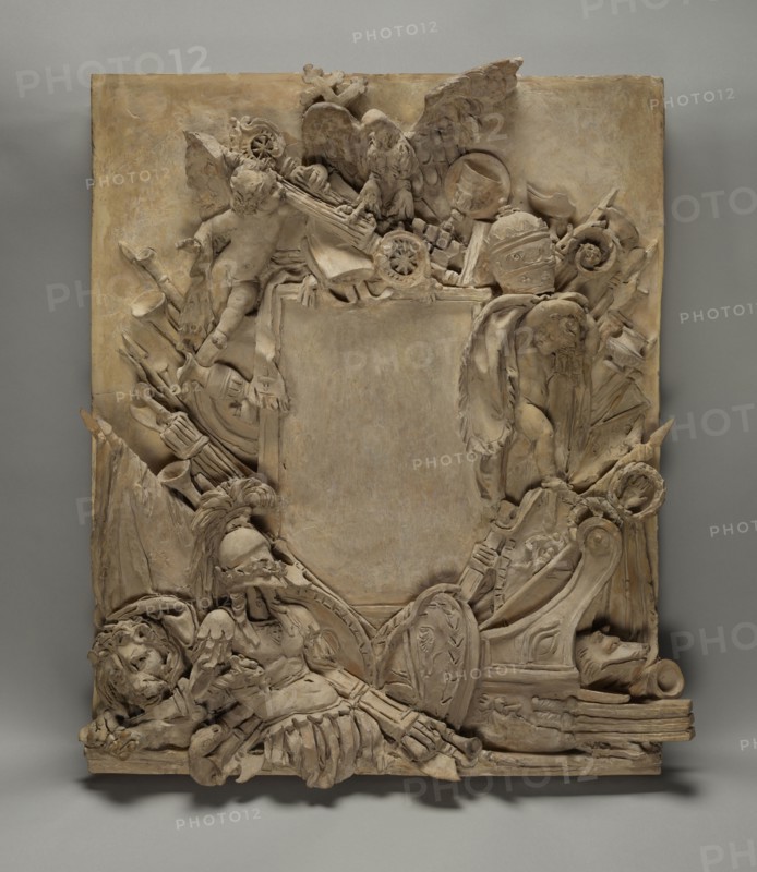 Sketch for a Fireplace Overmantel; Francesco Antonio Franzoni, Italian, 1734 - 1818, about 1789; Terracotta; 53.5 x 42.5 cm