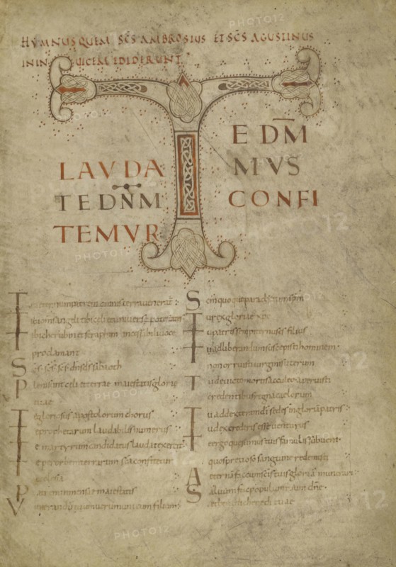 Leaf from a Psalter; Northern Italy, Italy; third quarter of 9th century; Iron gall and red lead, minium, inks applied with pen