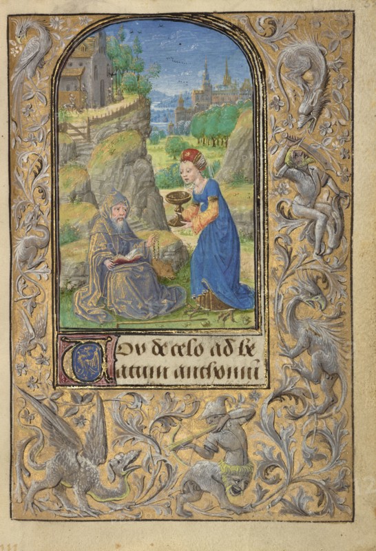 The Temptation of Saint Anthony; Lieven van Lathem, Flemish, about 1430 - 1493, Antwerp, illuminated, Belgium; 1469; Tempera