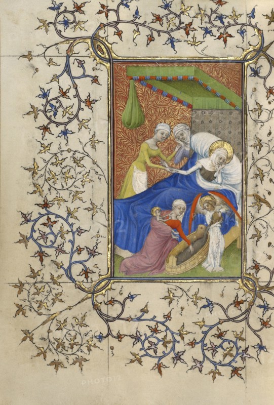The Nativity of the Virgin; Pseudo-Jacquemart de Hesdin, French, active about 1380 - 1415, Bourges, probably, France