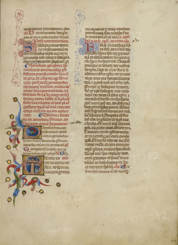 Initial C: The Instruments of the Passion; Master of the Brussels Initials, Italian, active about 1389 - 1410, Bologna