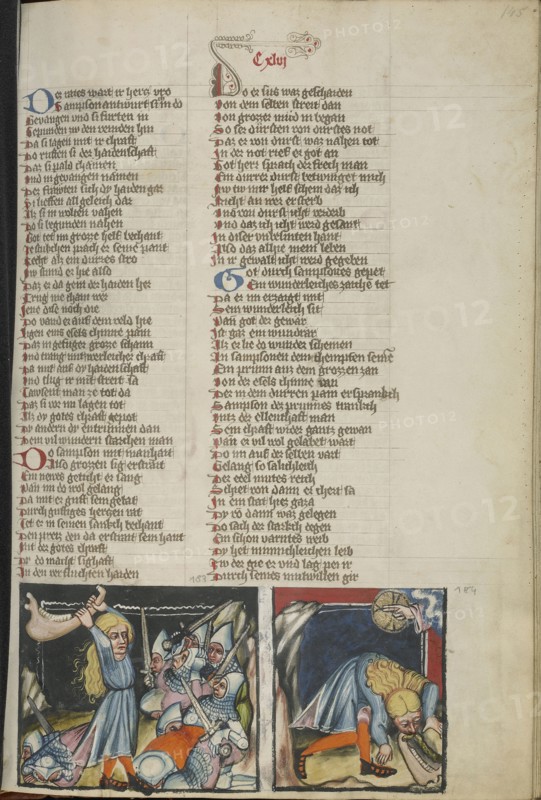 Samson Slaying the Philistines with the Jawbone of an Ass; Samson Drinking from the Jawbone of an Ass; Regensburg, Bavaria