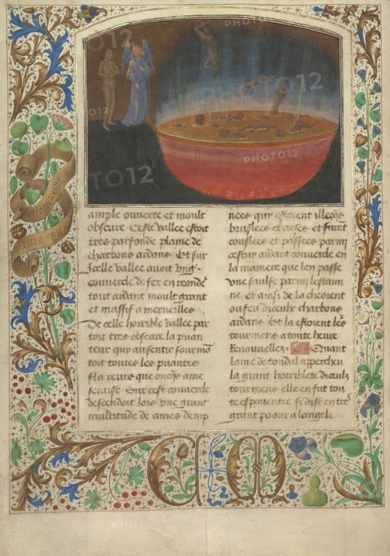 The Torment of Murderers; Simon Marmion, Flemish, active 1450 - 1489, Ghent, Belgium; 1475; Tempera colors, gold leaf, gold