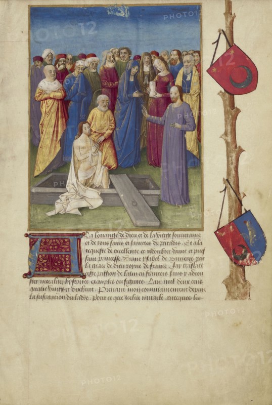 The Raising of Lazarus; Master of Guillaume Lambert and workshop, French, active about 1475 - 1485, Lyon, France; about 1480