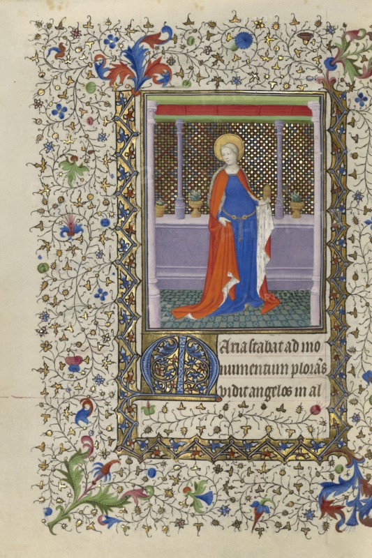 Mary Magdalene; Boucicaut Master, French, active about 1390 - 1430, Paris, France; about 1415 - 1420; Tempera colors, gold