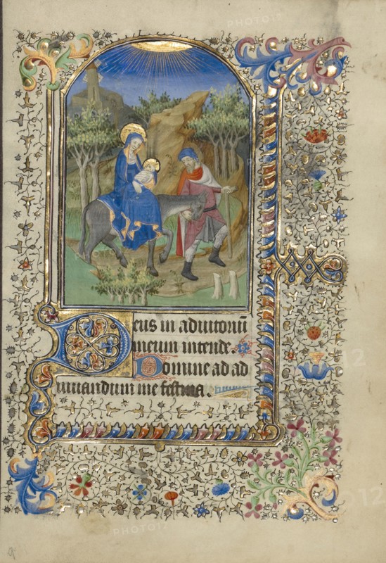 The Flight into Egypt; Master of the Harvard Hannibal, French, active Paris, France, 1415 - about 1430, Paris, France