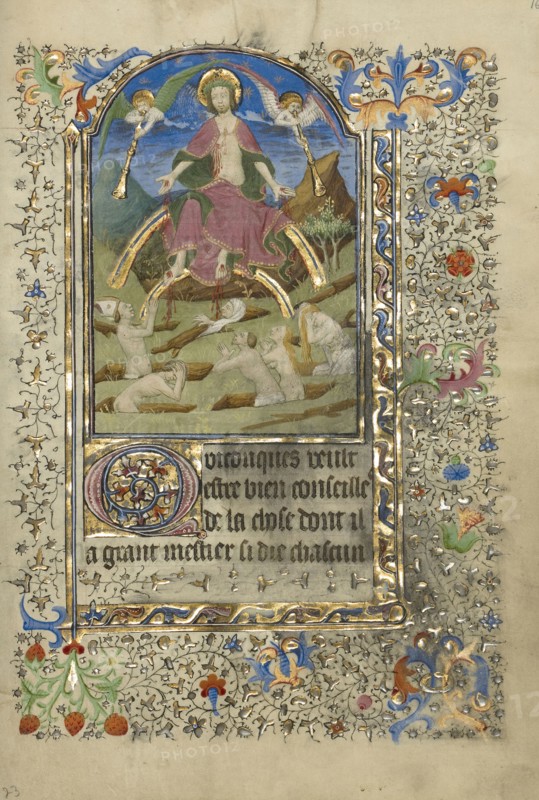 The Last Judgment; Master of the Harvard Hannibal, French, active Paris, France, 1415 - about 1430, Paris, France; about 1420