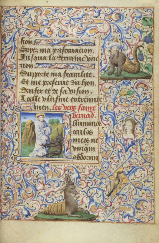 Initial I: Saint Bernard Disputing with the Devil; Master of Jean Rolin II, Hand B, French, active Paris, France