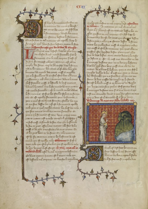 The Creation of Water and Land; Master of Jean de Mandeville, French, active 1350 - 1370, Paris, France; about 1360 - 1370