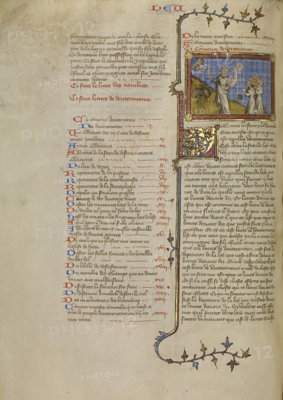 Moses Reading the Commandments to the Israelites; Master of Jean de Mandeville, French, active 1350 - 1370, Paris, France