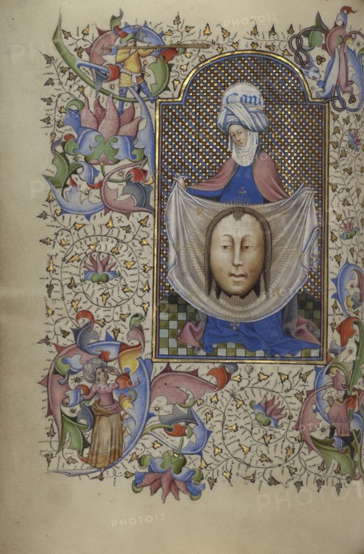 Saint Veronica Displaying the Sudarium; Master of Guillebert de Mets, Flemish, active about 1410 - 1450, Ghent, probably