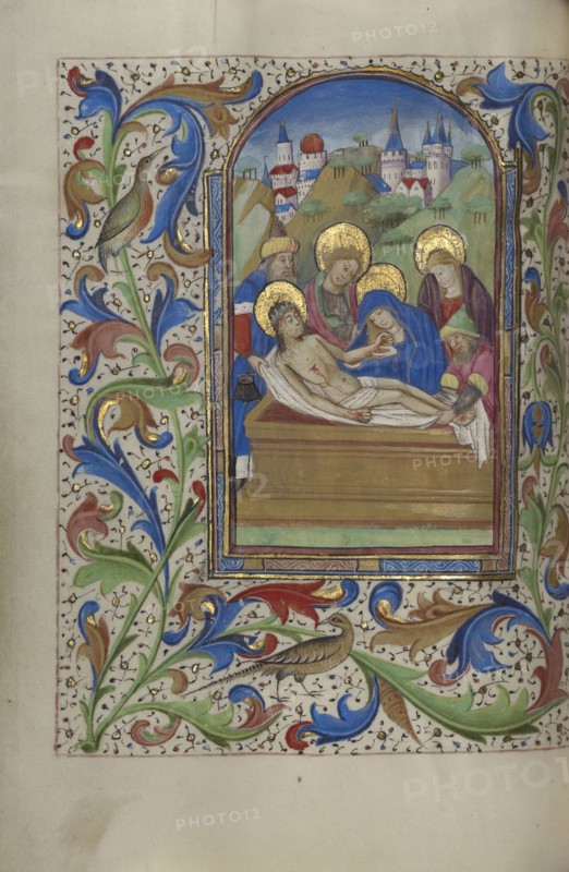 The Entombment; Master of the Lee Hours, Flemish, active about 1450 - 1470, Ghent, probably, Belgium; about 1450 - 1455