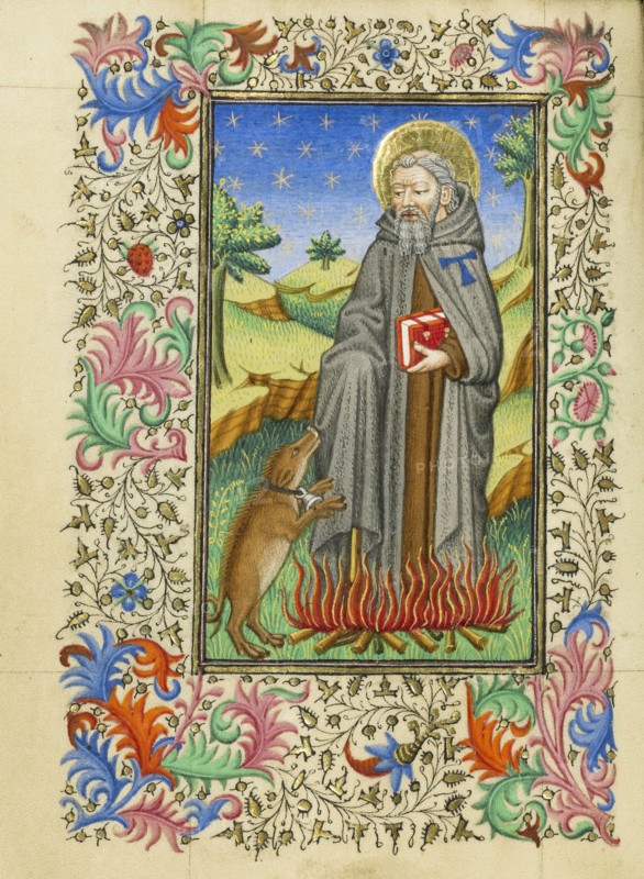 Saint Anthony Abbot; Master of Sir John Fastolf, French, active before about 1420 - about 1450, France; about 1430 - 1440