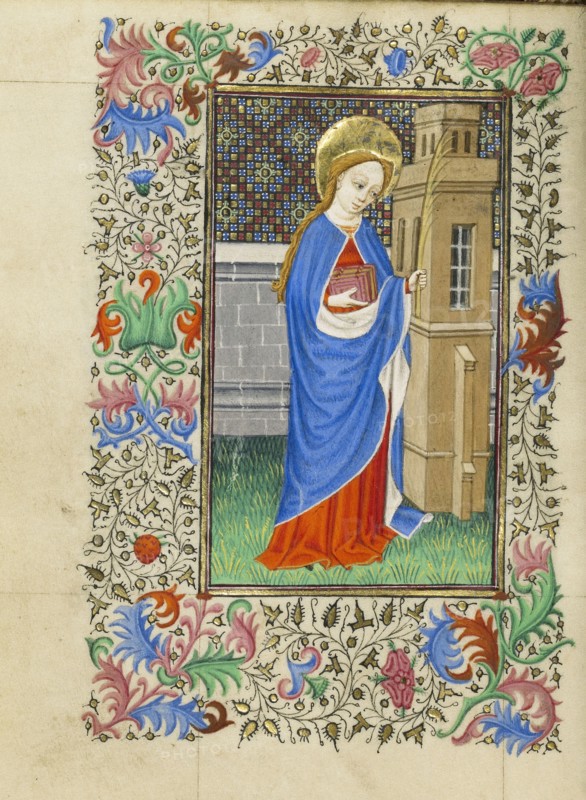 Saint Barbara; Master of Sir John Fastolf, French, active before about 1420 - about 1450, France; about 1430 - 1440; Tempera