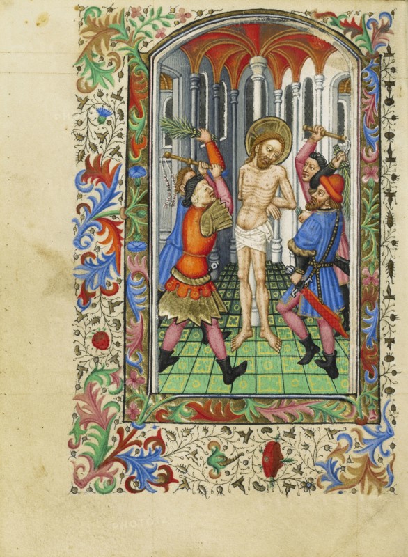 The Flagellation; Master of Sir John Fastolf, French, active before about 1420 - about 1450, France; about 1430 - 1440; Tempera