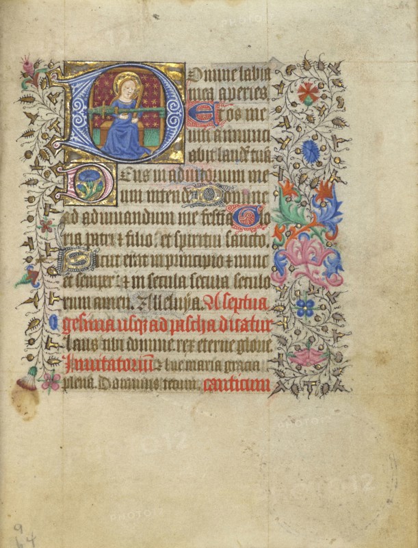 Initial D: The Virgin Weaving; Master of Sir John Fastolf, French, active before about 1420 - about 1450, France; about 1430