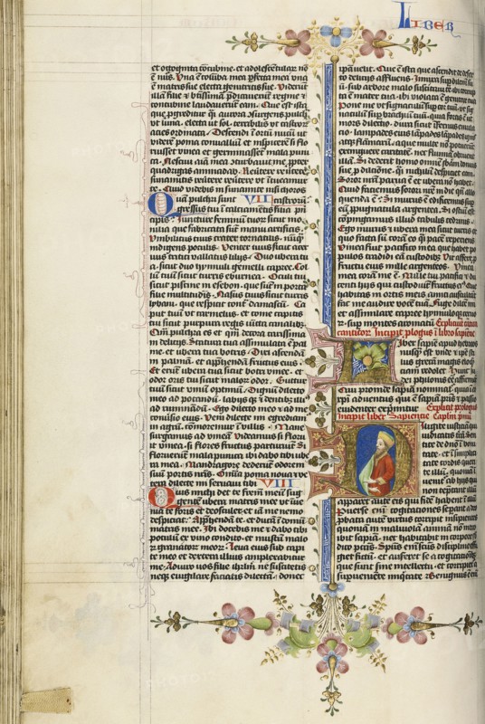 Initial D: A Prophet; Circle of Stefan Lochner, German, died 1451, Cologne, Germany; about 1450; Gold leaf, tempera
